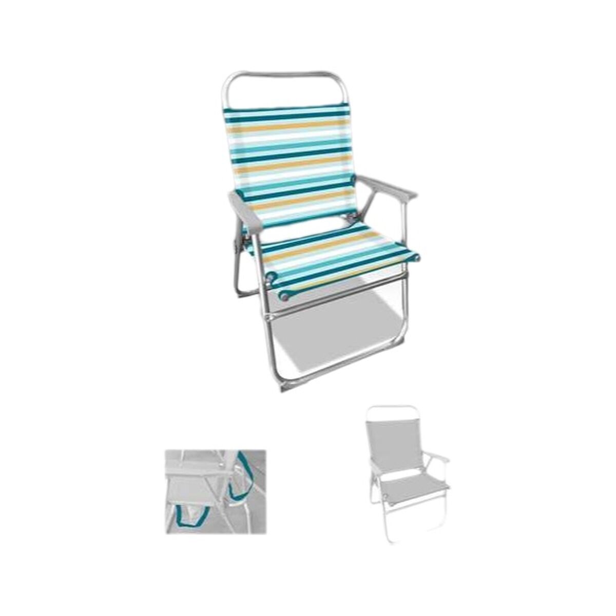 Strandstol Gul Grön 87 x 56 cm 88 x 56 cm