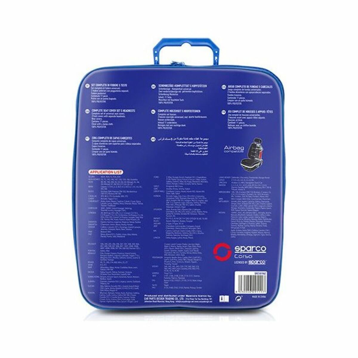 Uppsättning av sätesöverdrag Sparco S-Line Universal (11 pcs) - 3