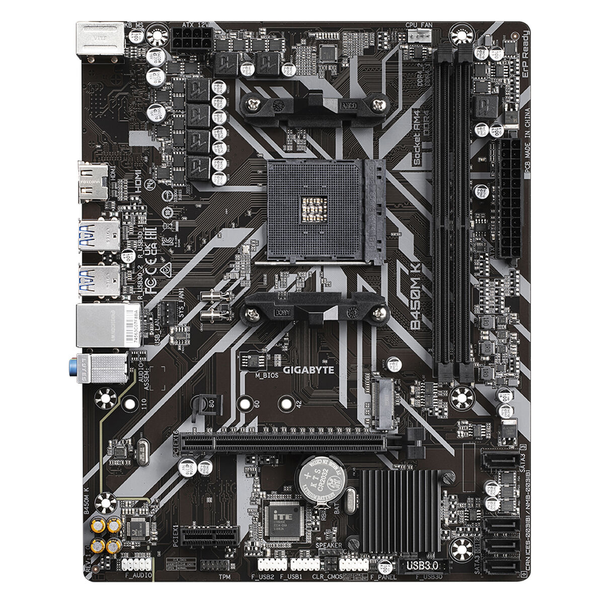 Moderkort Gigabyte B450M K (rev. 1.0) - 2