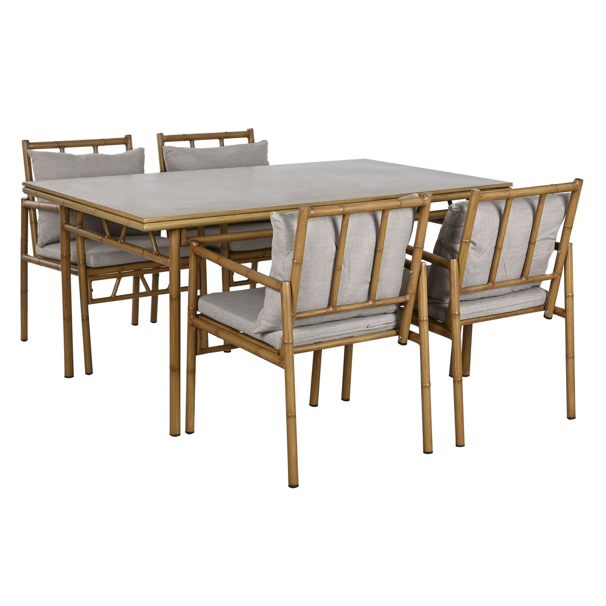 Trädgårdsmöbler Home ESPRIT Beige 160 x 90 x 75 cm 83 cm (5 Delar)
