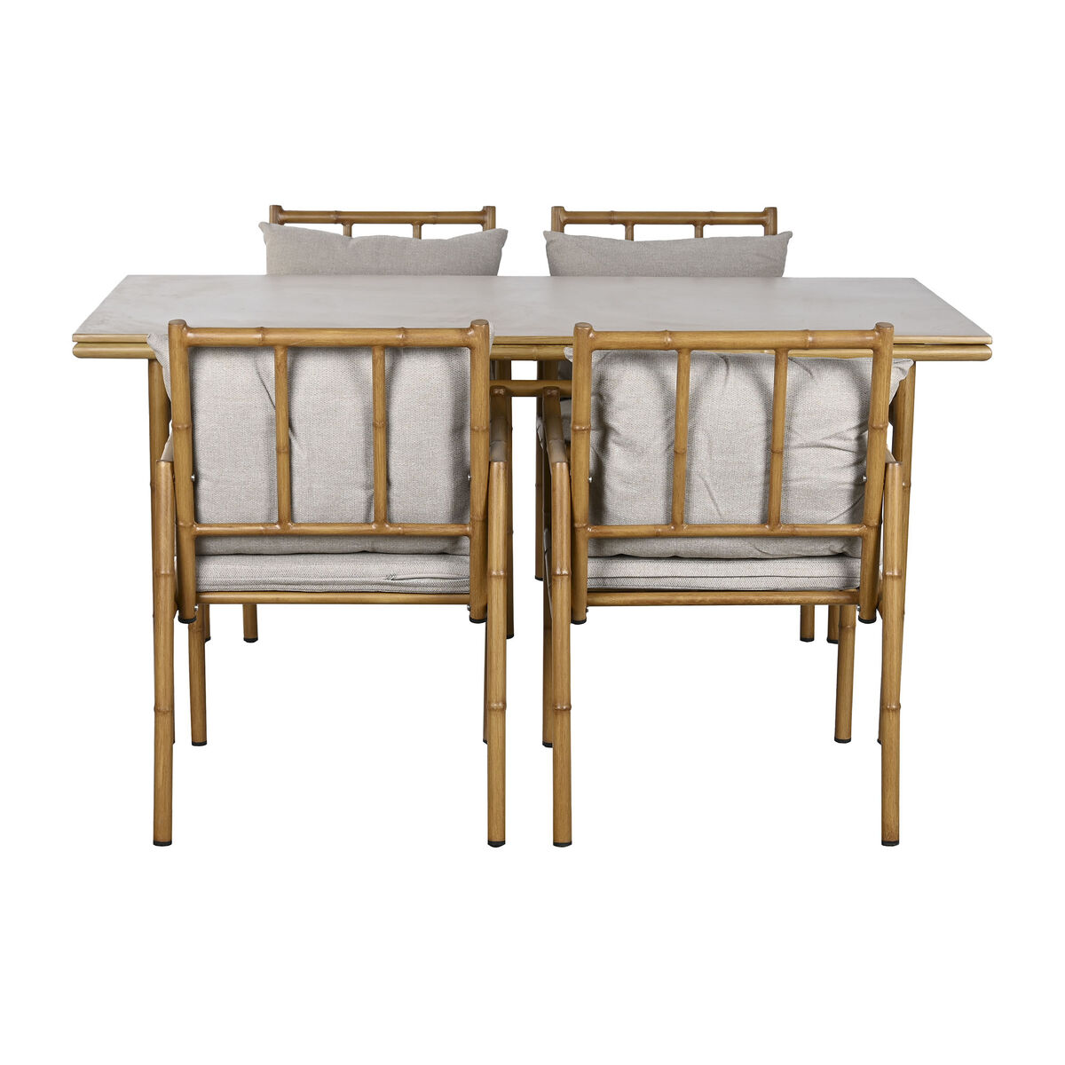 Trädgårdsmöbler Home ESPRIT Beige 160 x 90 x 75 cm 83 cm (5 Delar) - 9