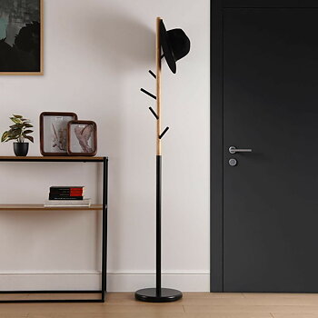 Hattställ Versa Svart Metall Escandinavo/Nórdico 28 x 180 x 28 cm