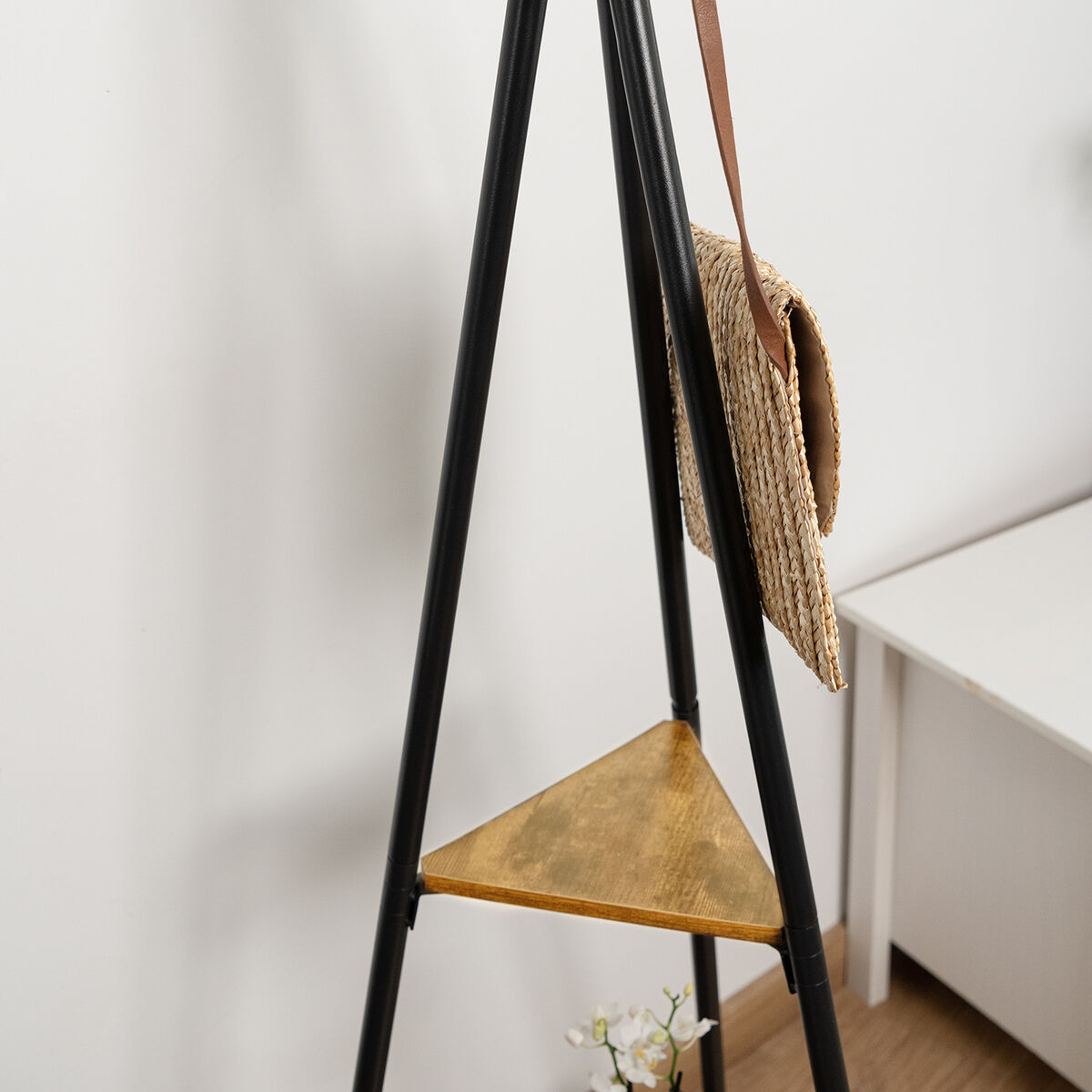 Hattställ Vinthera Moa Stål Svart 49,5 x 49,5 x 180 cm - 3