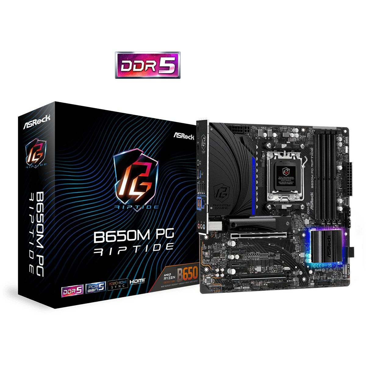 Moderkort ASRock B650M PG Riptide AMD B650 AMD AM5 - 7