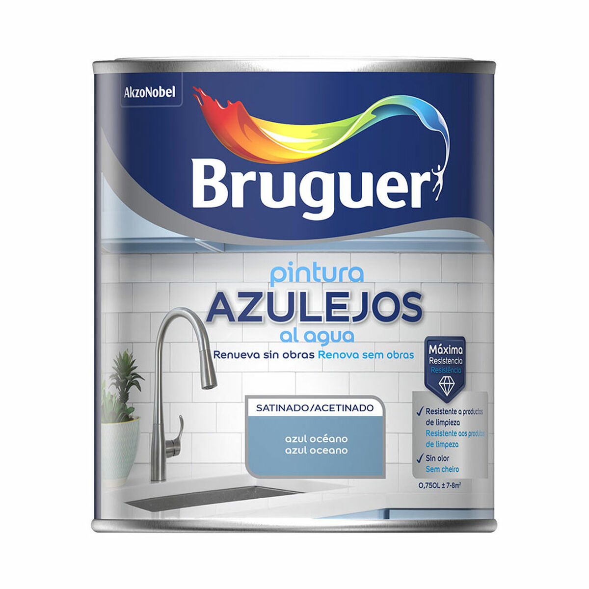 Måla Bruguer Azul Océano 750 ml Beläggningssten och kakel