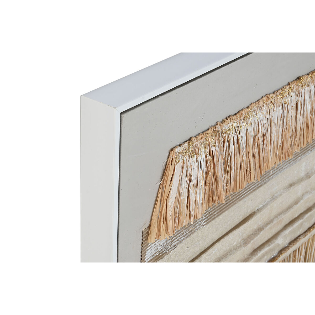 Kanvas Home ESPRIT Vit Naturell Boho 82 x 4,5 x 82 cm (2 antal) - 2