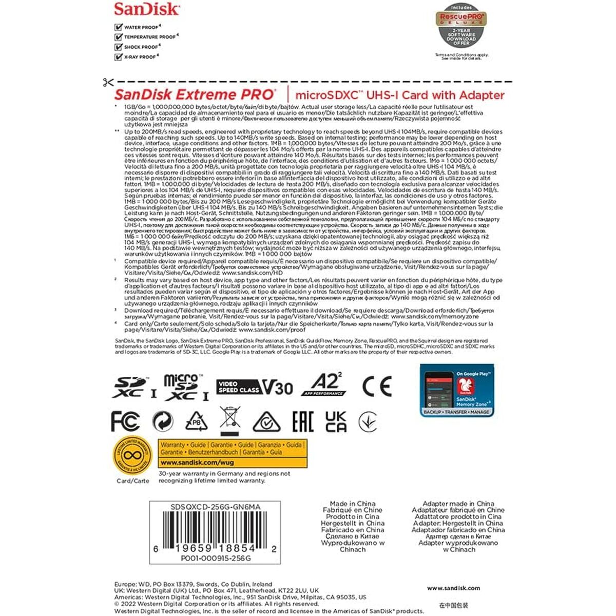 Micro-SD kort SanDisk Extreme PRO 256 GB - 2