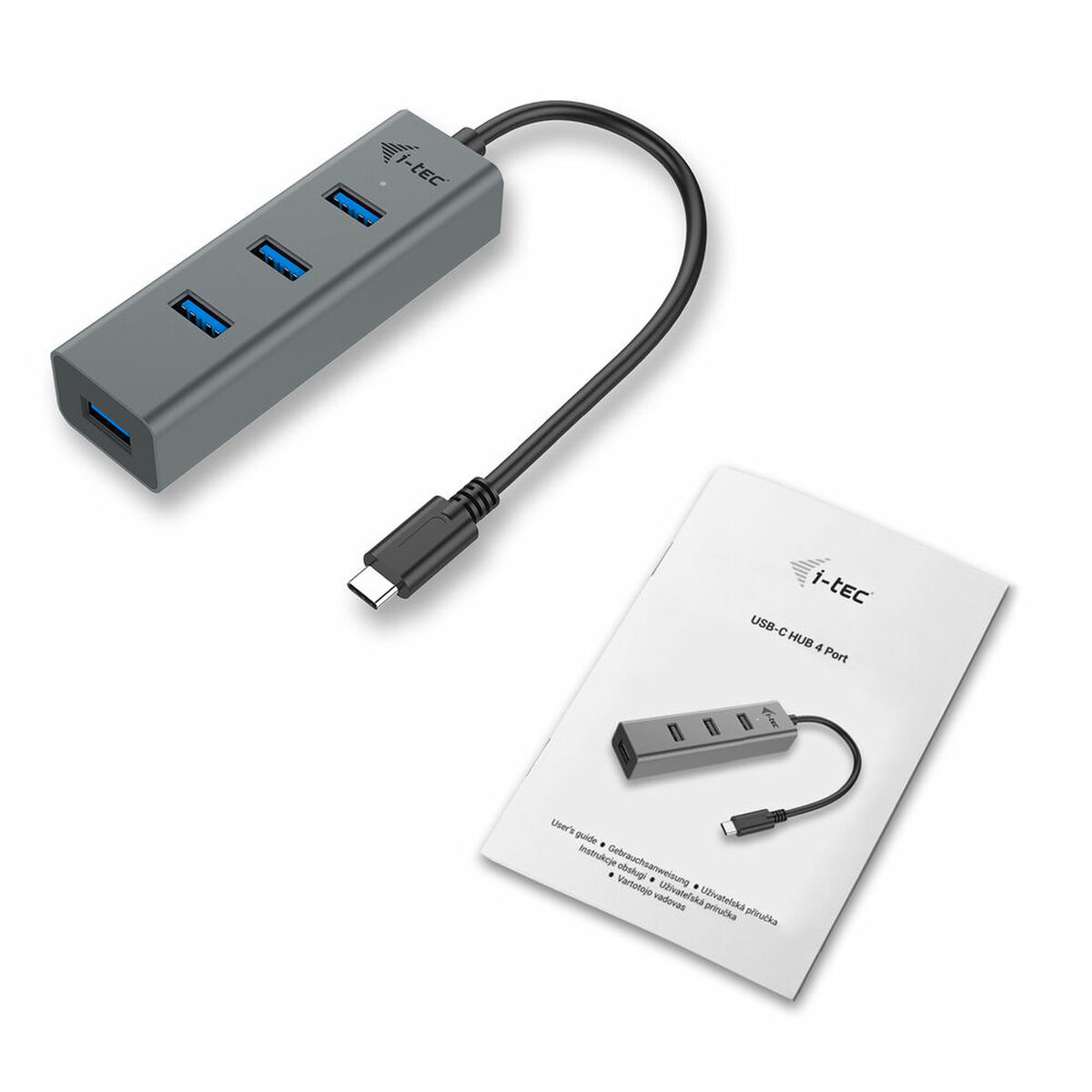 USB-HUB i-Tec C31HUBMETAL403 USB x 4 Grå - 6