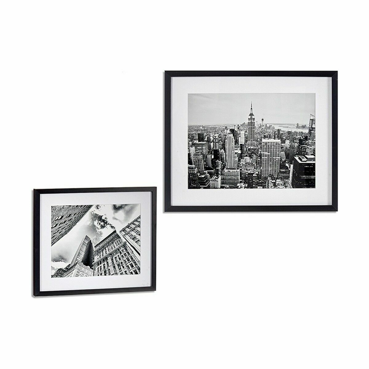 Tavla Gift Decor Svart Trä Glas Byggnad 43 x 3 x 53 cm (6 antal) - 4