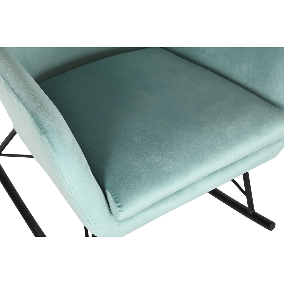 Gungstol Home ESPRIT Svart Himmelsblå Polyester Metall 68 x 90 x 92 cm - 7