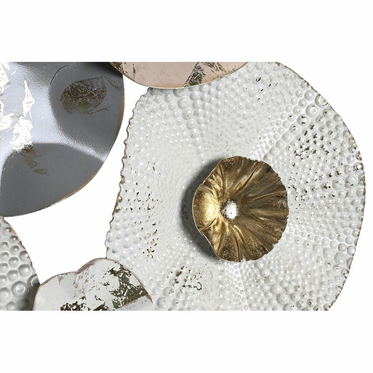 Väggdekoration DKD Home Decor Grå Metall Vit (80 x 7 x 80 cm) - 4