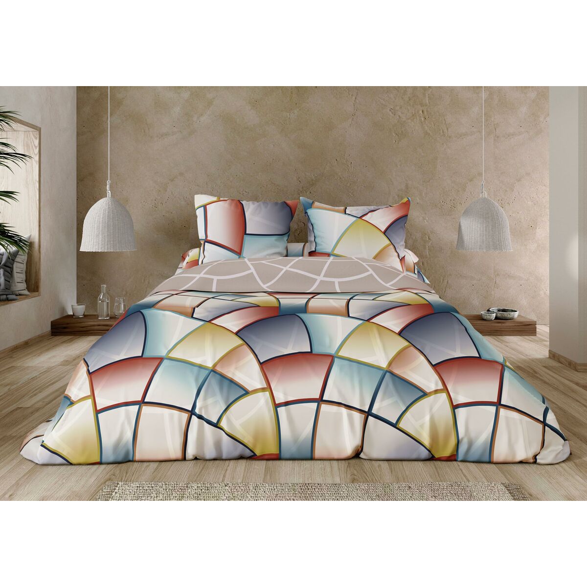 Påslakan Pierre Cardin Lucas Brun 144 Trådar 150 x 230 cm - 2