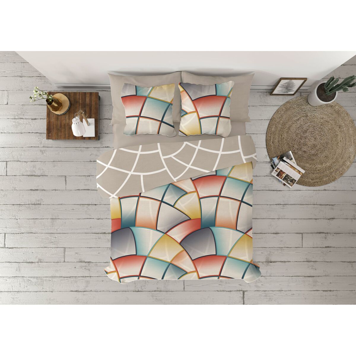 Påslakan Pierre Cardin Lucas Brun 144 Trådar 150 x 230 cm - 3