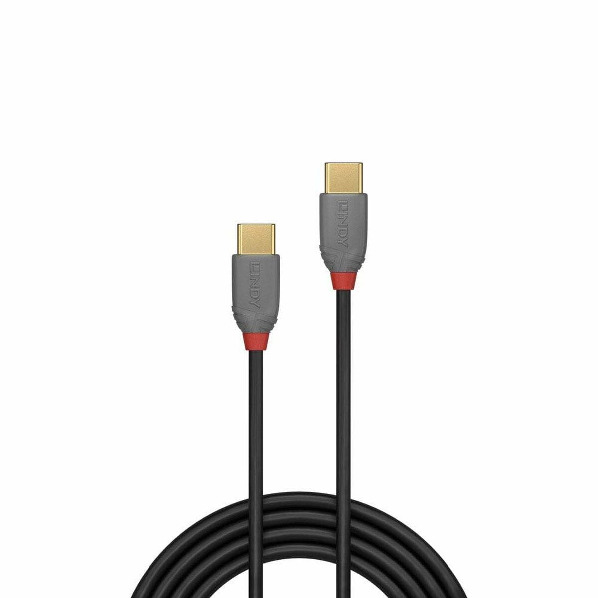 Kabel USB C LINDY 36872 2 m Svart Grå - 2