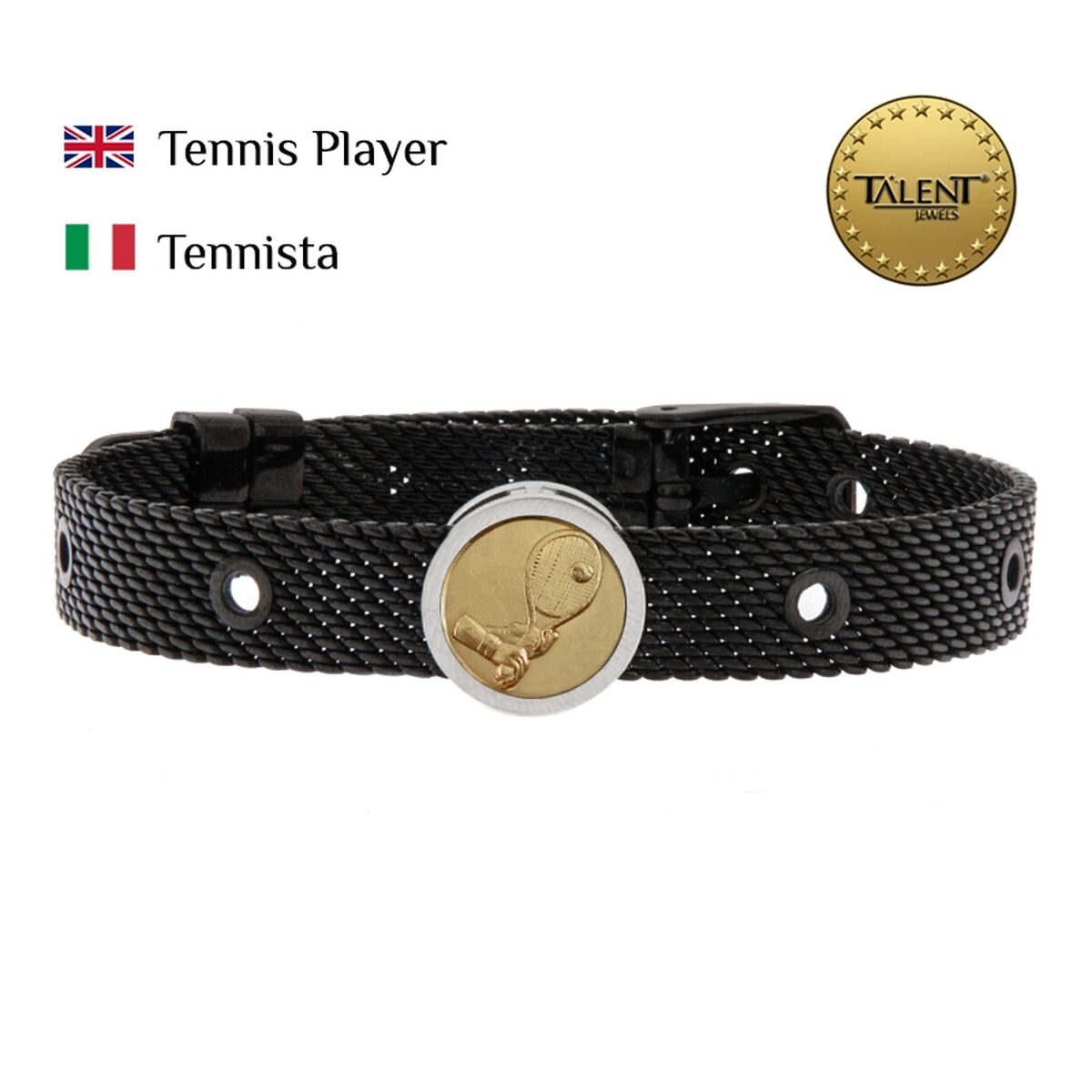 Unisexarmband Tennis Player Talent Jewels TJA-1-18-01-2-235 Svart - 2
