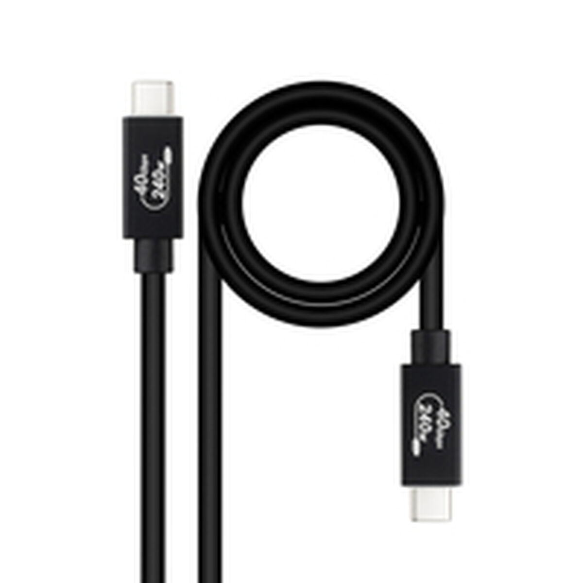 USB-C-kabel NANOCABLE Svart 1 m