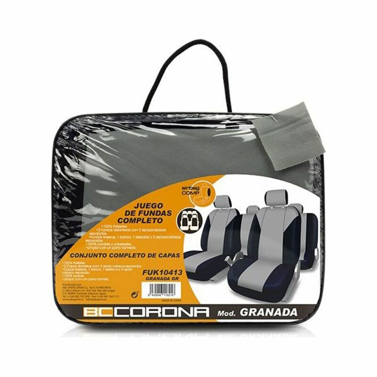 Uppsättning av sätesöverdrag BC Corona FUK10413 Grå (11 pcs)