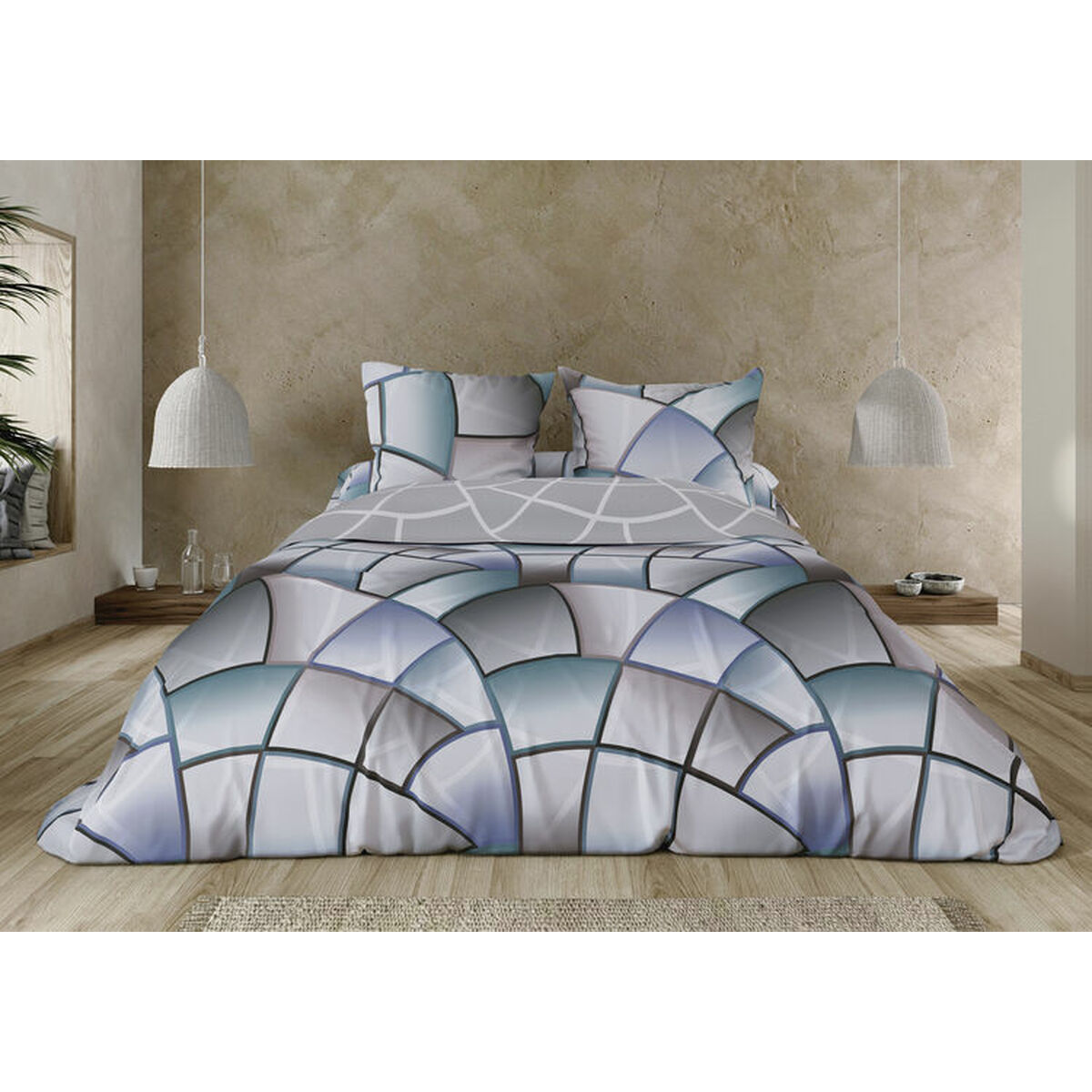 Påslakan Pierre Cardin Lucas Grå 144 Trådar 220 x 230 cm - 2