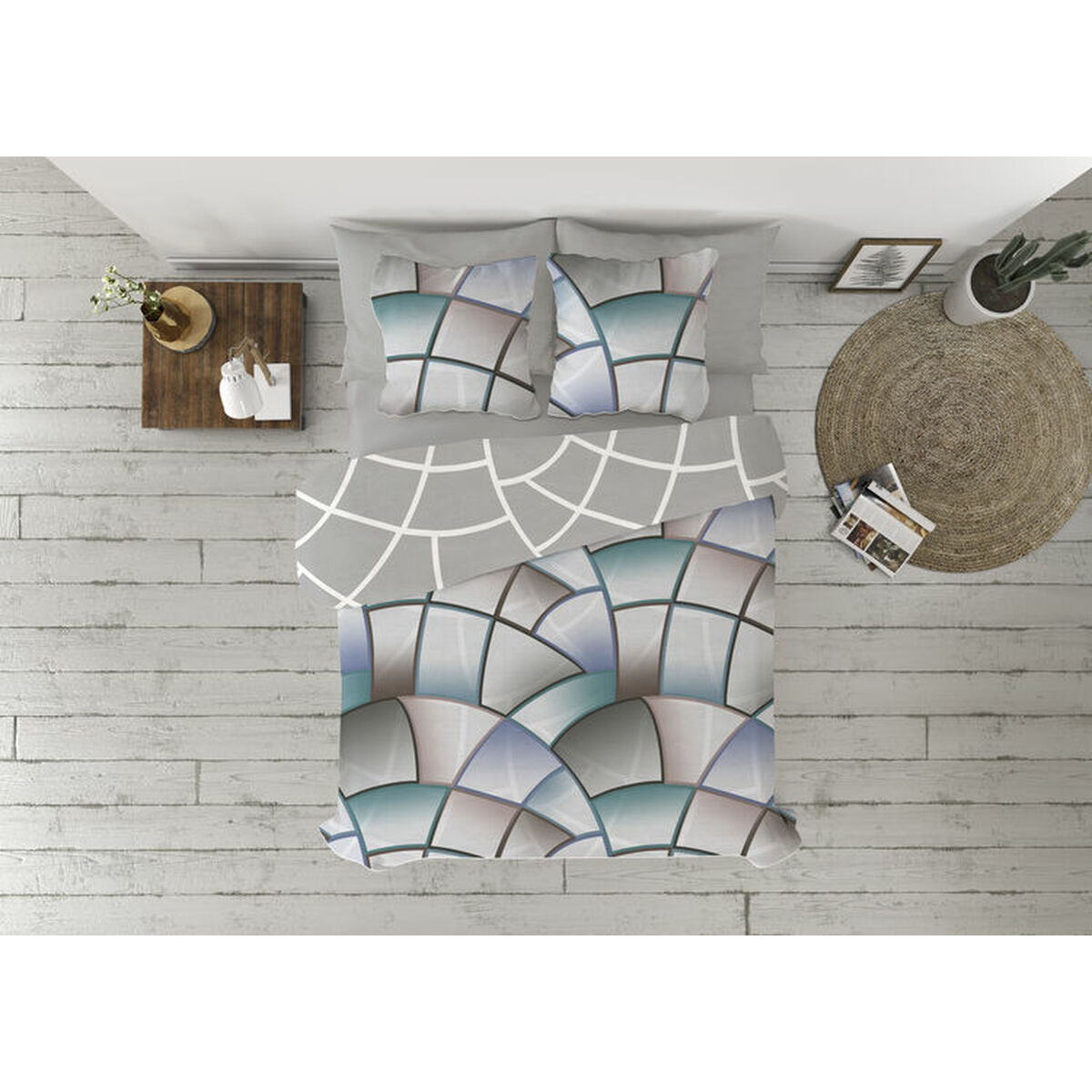 Påslakan Pierre Cardin Lucas Grå 144 Trådar 220 x 230 cm - 3