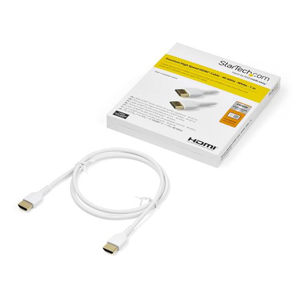 Kabel HDMI Startech RHDMM1MPW            4K Ultra HD 1 m Vit - 2