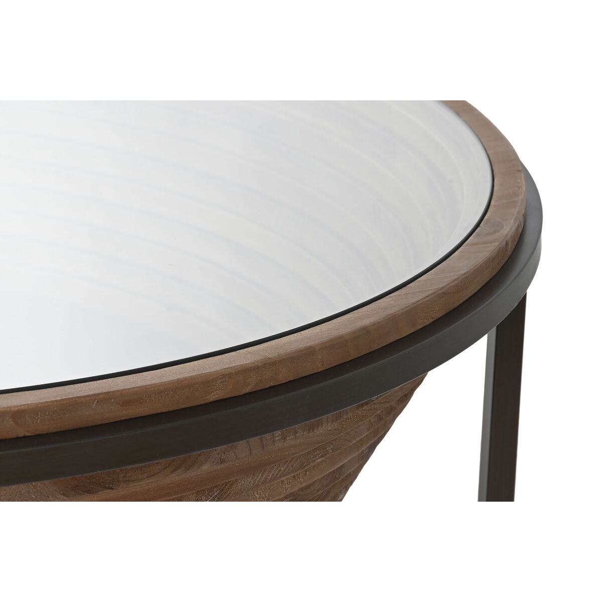 Soffbord Home ESPRIT Glas Granträ 102 x 102 x 46 cm - 4
