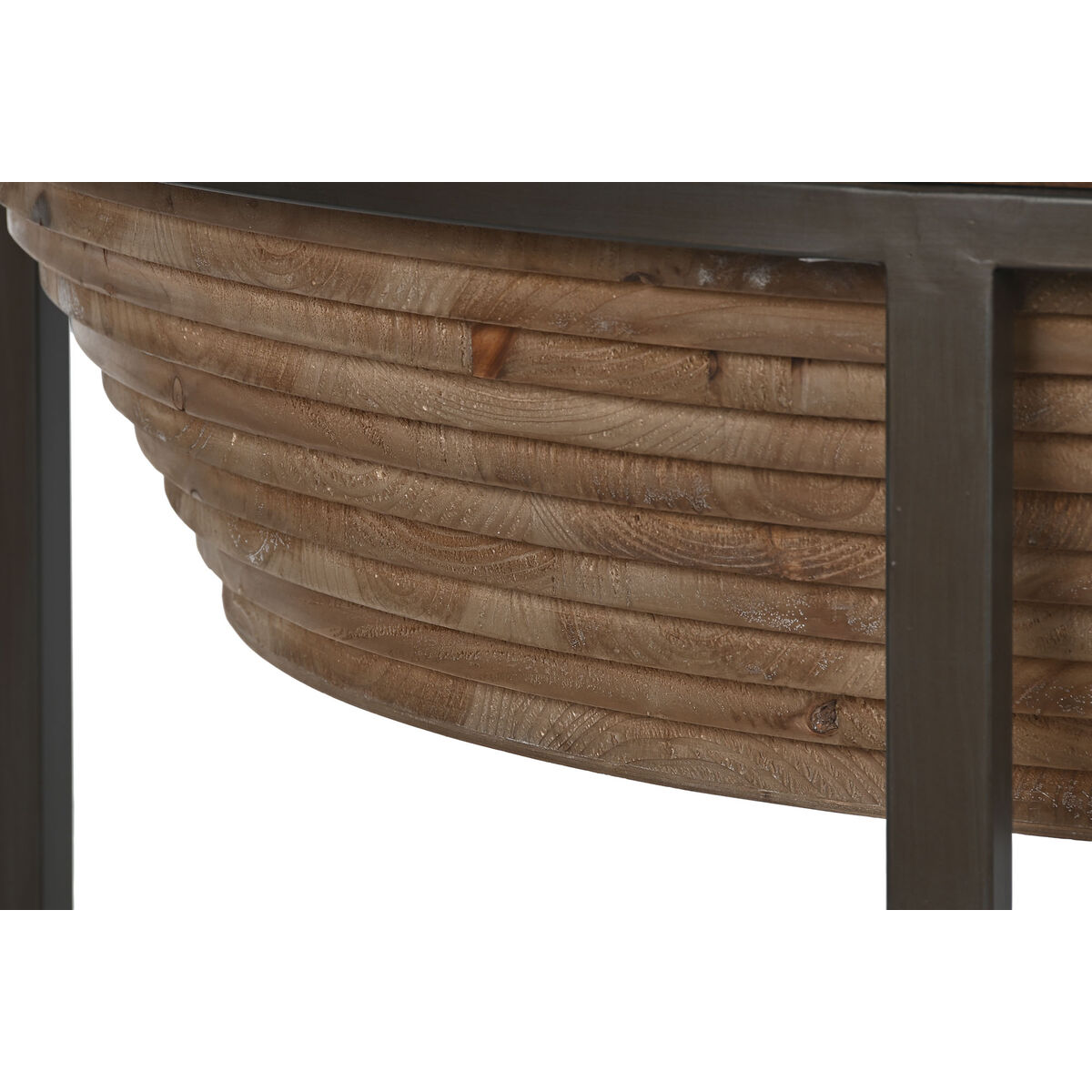 Soffbord Home ESPRIT Glas Granträ 102 x 102 x 46 cm - 3