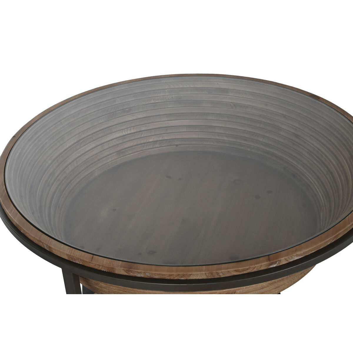 Soffbord Home ESPRIT Glas Granträ 102 x 102 x 46 cm - 5