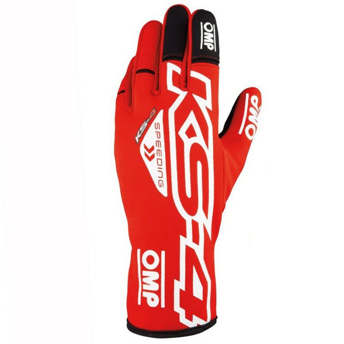 Karting Gloves OMP KS-4 Vit Röd - 2