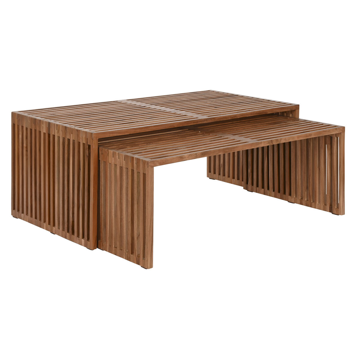 2-bordsset Home ESPRIT Naturell teakträ 116 x 60 x 46 cm - 3