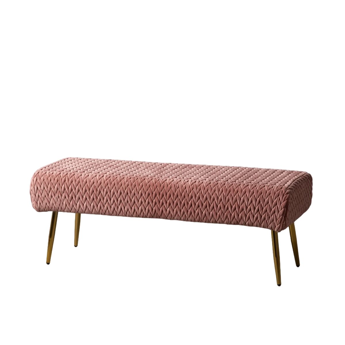 Sittpall 111 x 44 x 41,5 cm Syntetmaterial Rosa Metall