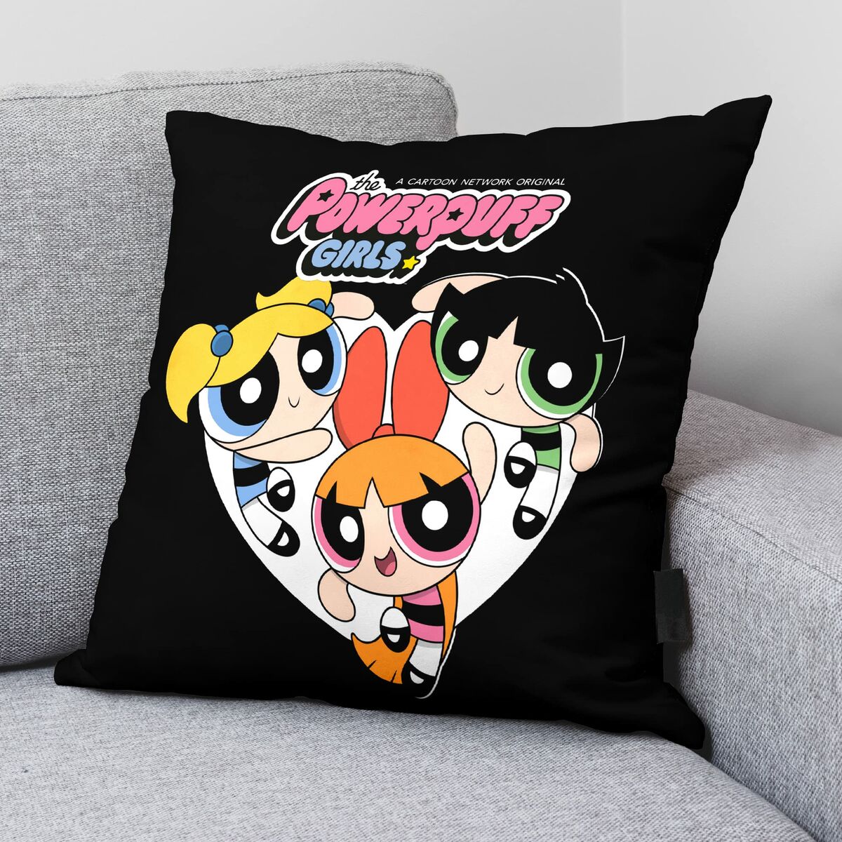 Kuddfodral Powerpuff Girls Powerpuff B Svart Multicolour 45 x 45 cm - 2