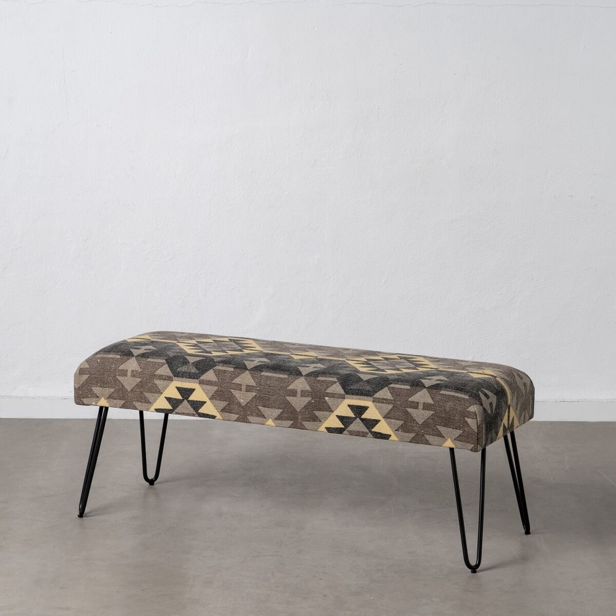 Sittpall Svart Beige-brun (taupe) Järn Badsvamp 120 x 41,5 x 48 cm - 2