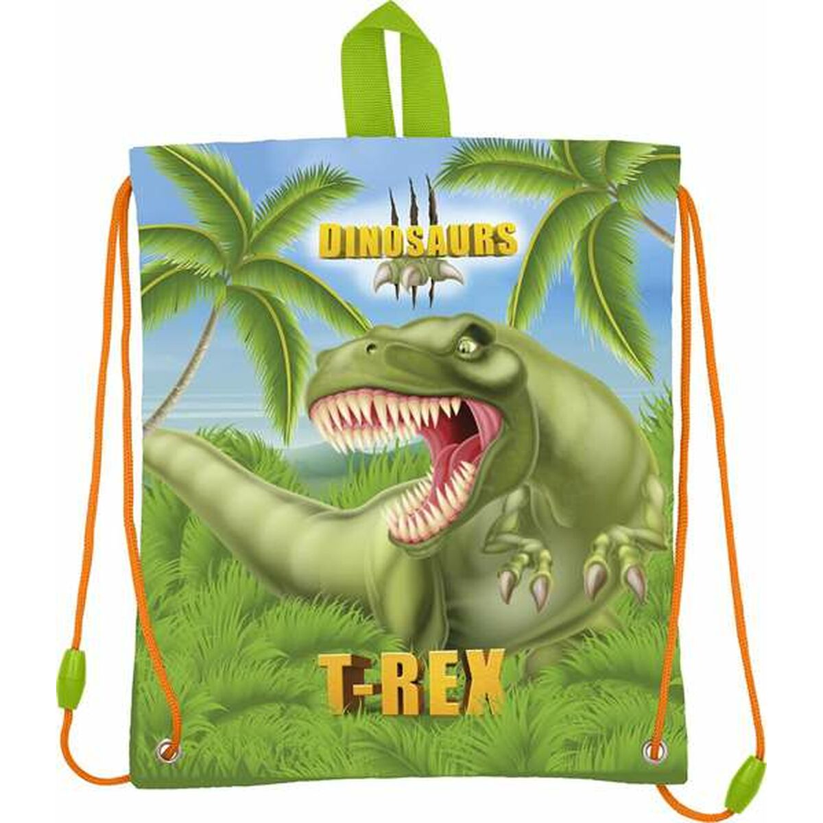 Mellanmålsväska Stor Grön Dinosaurie
