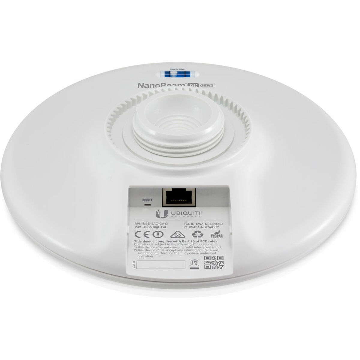 Anslutningspunkt UBIQUITI NanoBeam 5AC Gen 2 19 dBi Vit 450 Mbit/s - 2