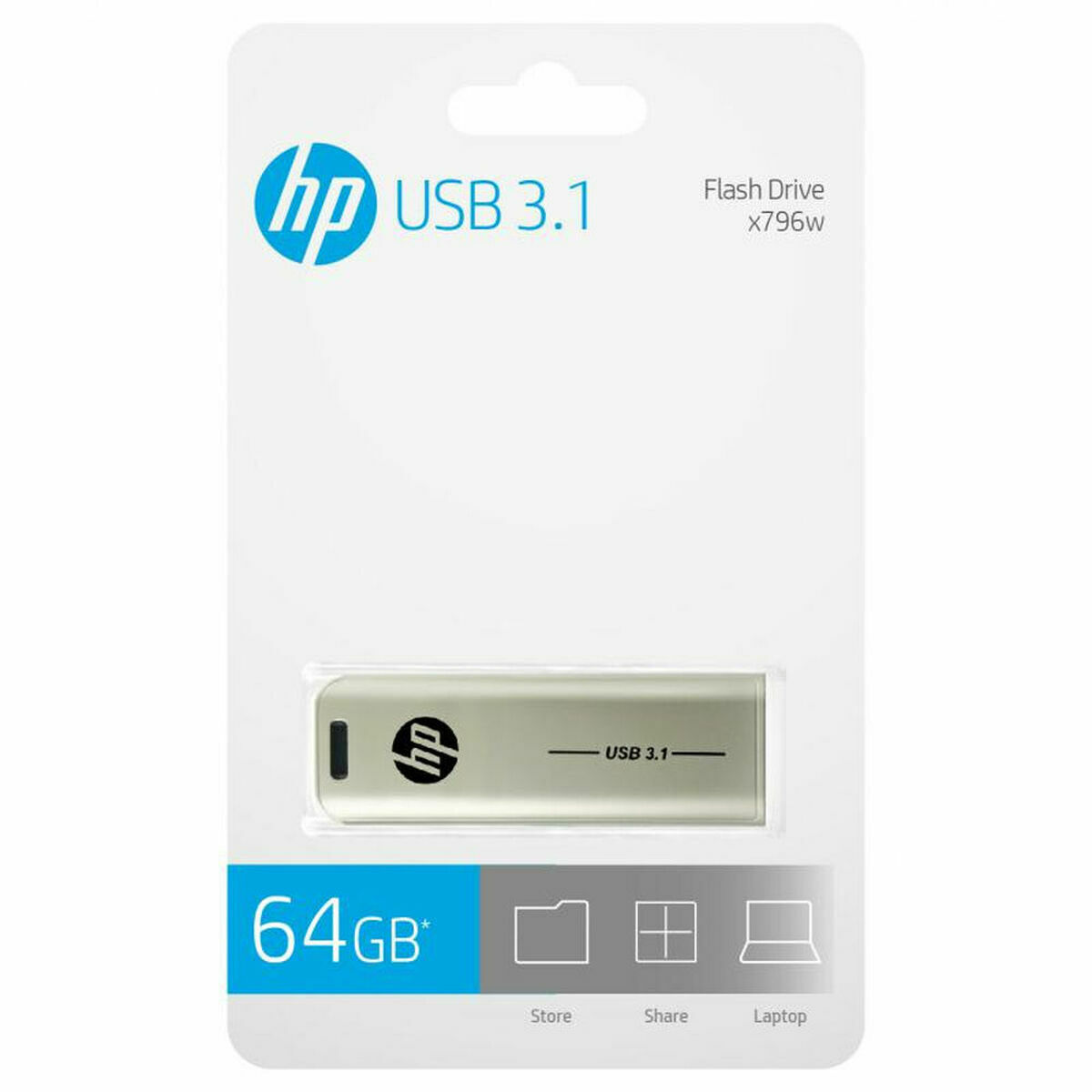 USB-minne HP HPFD796L-64 Silvrig 64 GB - 4