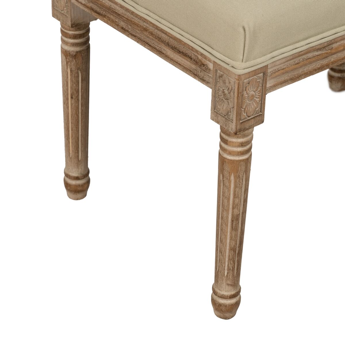 Sittpall Beige Gummiträ 122 x 41 x 46 cm - 7