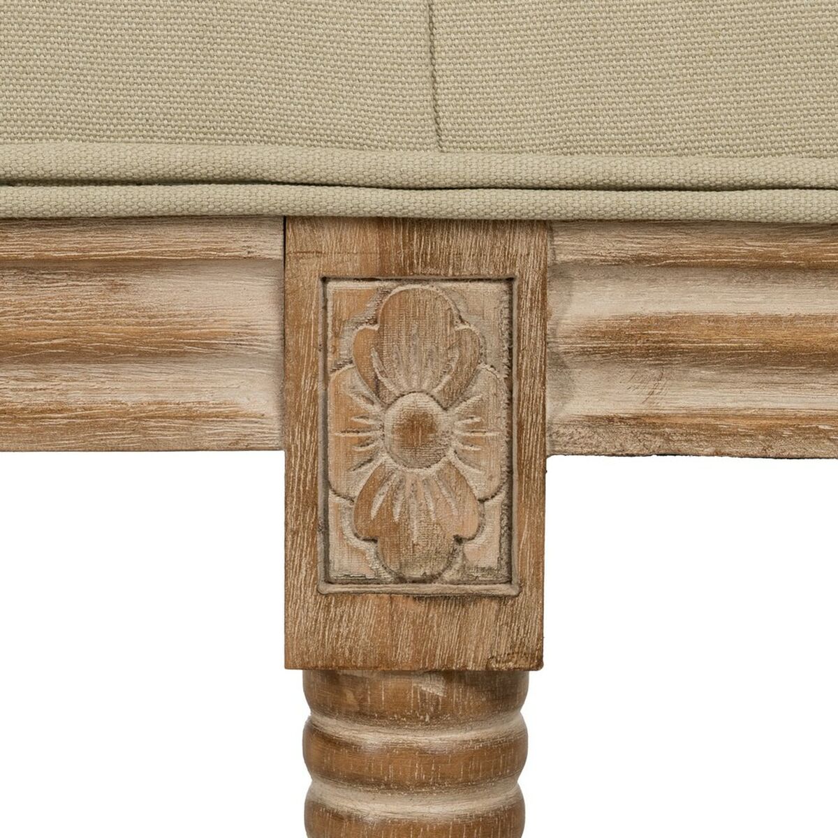 Sittpall Beige Gummiträ 122 x 41 x 46 cm - 6