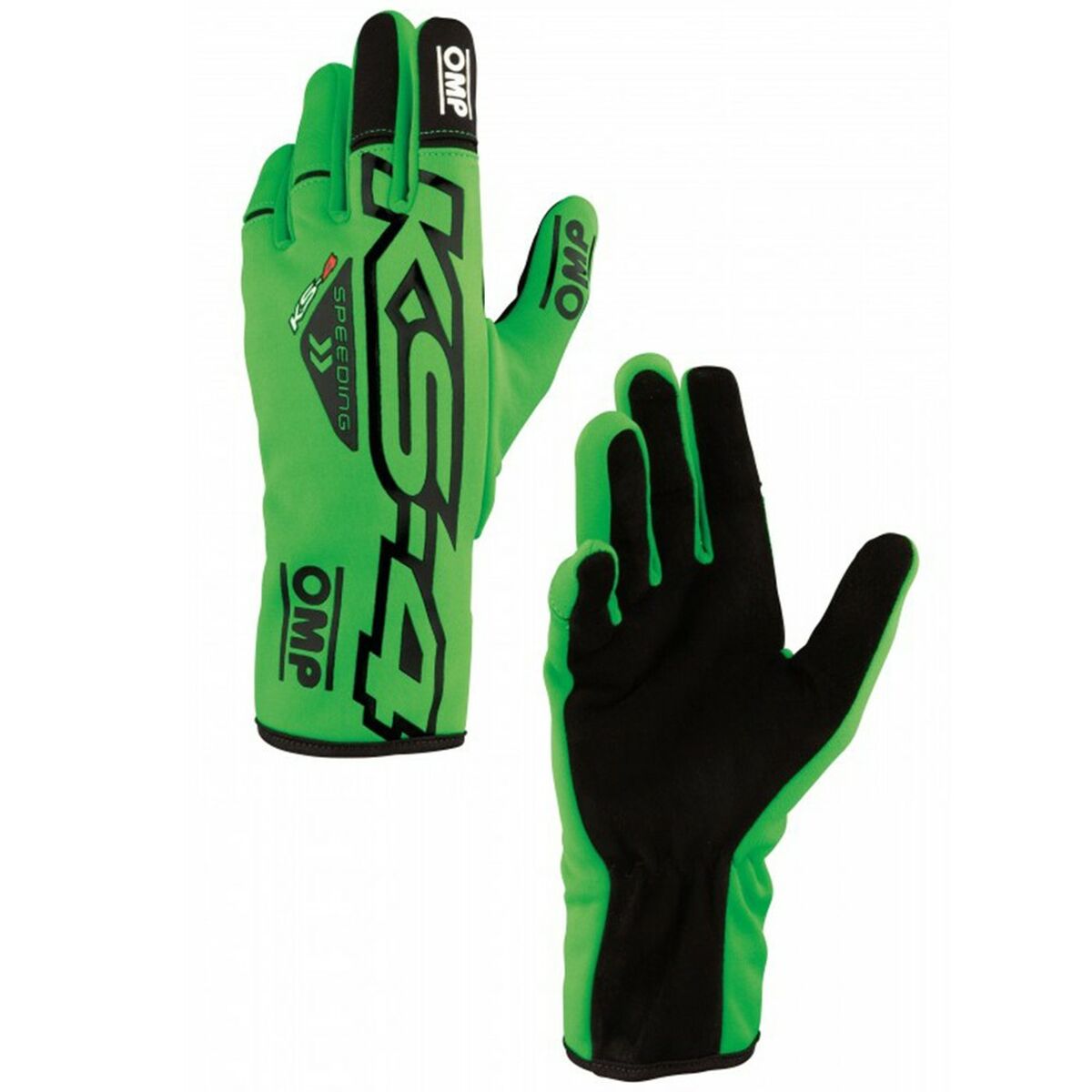 Karting Gloves OMP KS-4 Svart Grön