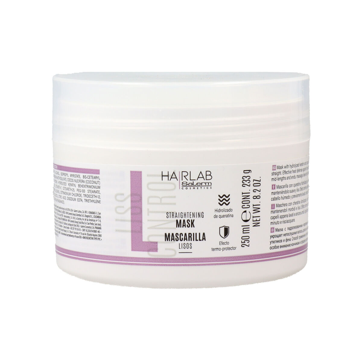 Hårinpackning Salerm Hair Lab 250 ml Slätt hår