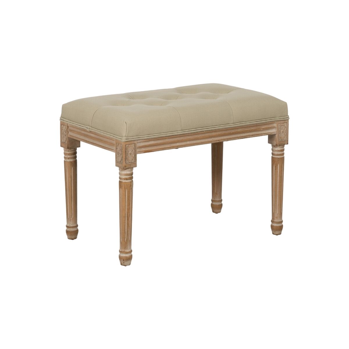 Sittpall Beige Gummiträ 65 x 41 x 48 cm