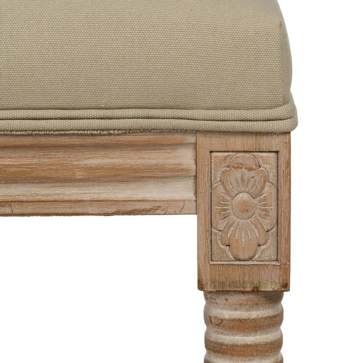 Sittpall Beige Gummiträ 65 x 41 x 48 cm - 5