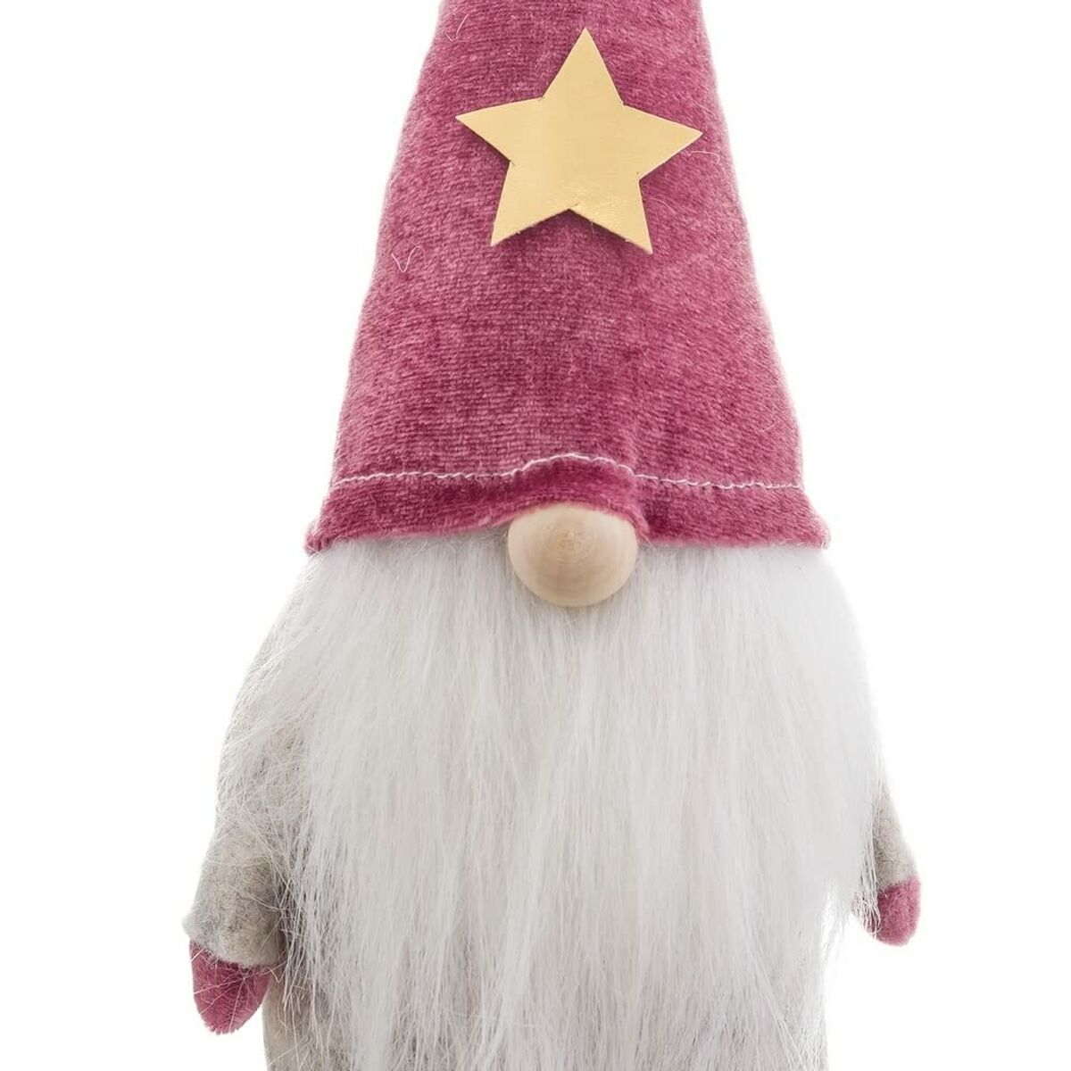 Julgranskula Vit Rosa Sand Tyg 25 cm - 4