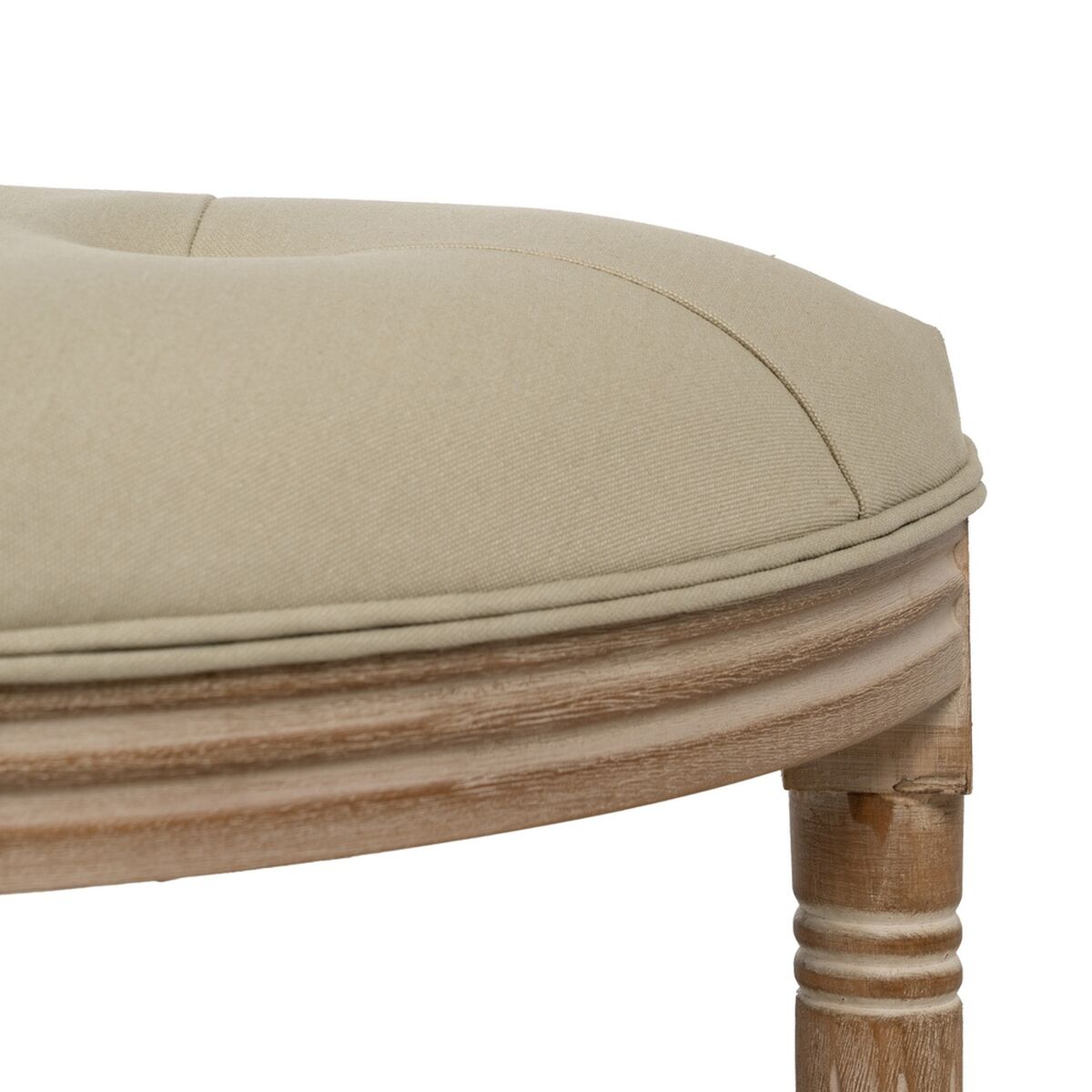 Sittpall Beige Gummiträ 125 x 45 x 48 cm - 5