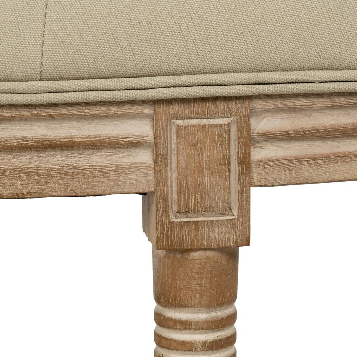 Sittpall Beige Gummiträ 125 x 45 x 48 cm - 6