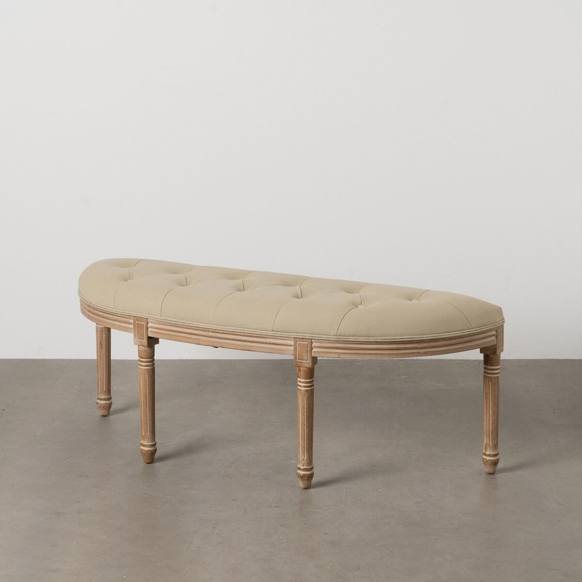 Sittpall Beige Gummiträ 125 x 45 x 48 cm - 2