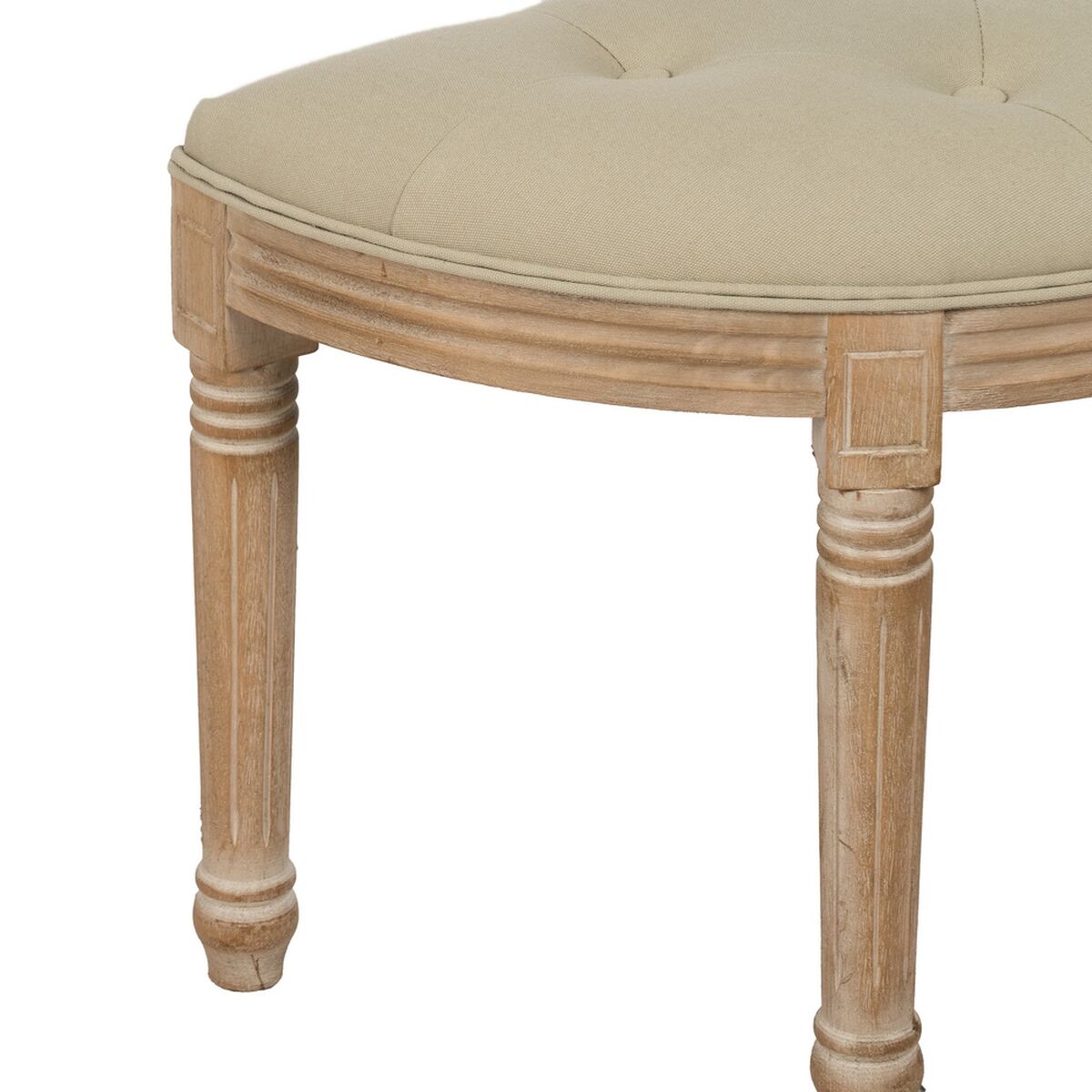 Sittpall Beige Gummiträ 70 x 36 x 48 cm - 6
