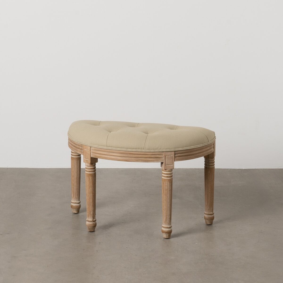 Sittpall Beige Gummiträ 70 x 36 x 48 cm - 2