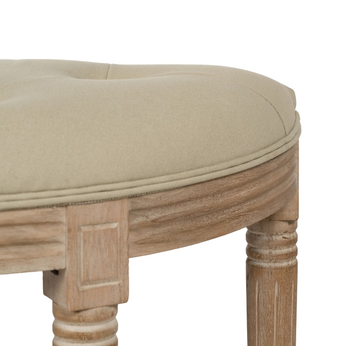 Sittpall Beige Gummiträ 70 x 36 x 48 cm - 5