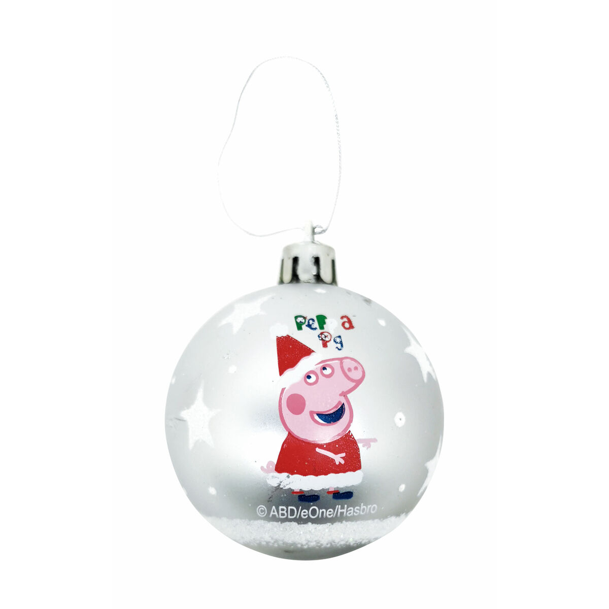 Julgranskula Peppa Pig Cosy corner Silvrig 6 antal Plast (Ø 8 cm) - 4