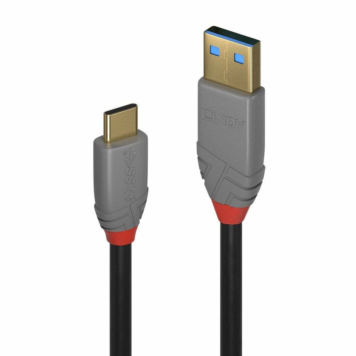 USB A till USB C Kabel LINDY 36910 50 cm Svart - 2